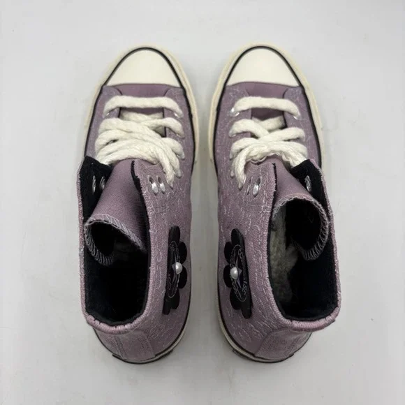 Converse Chuck 70 Gradient Flowers Hi Top Sneakers Orchid Dust/Egret/Black‎ Sz 6